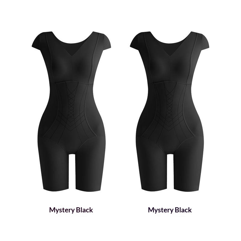 Seamless Double-Layer Shaping Bodysuit for Tummy Control