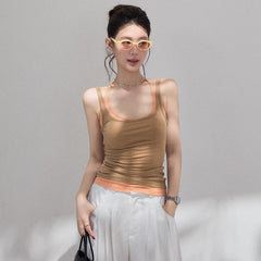 Halter Sleeveless Camisole Women's Casual Slimming Outside Wear Top