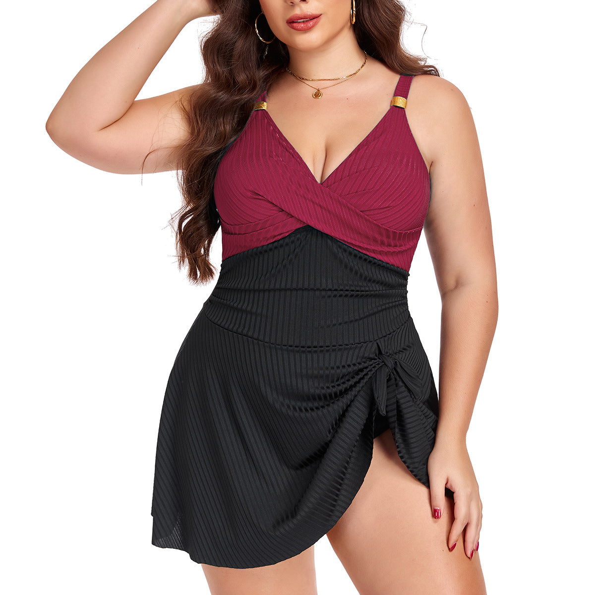 Plus-size Womens Figure-flattering One-piece Bikini