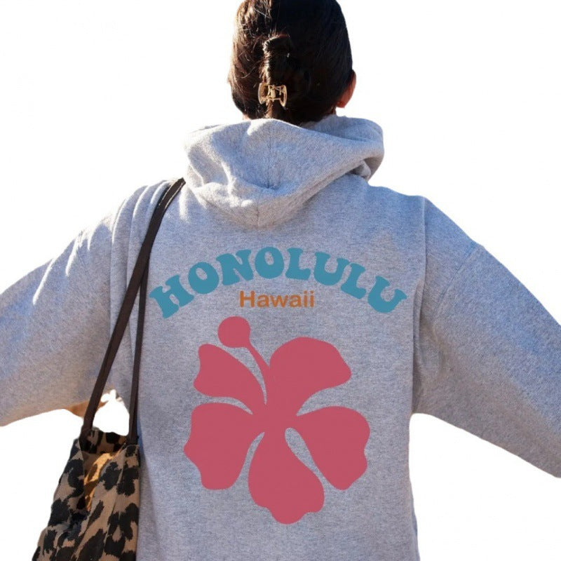 Women's Drop-Shoulder Street Style Hoodie