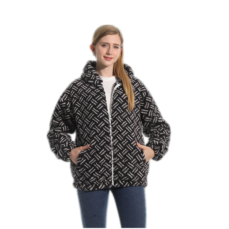 Women's Fleece-Lined Thick Hooded Jacket