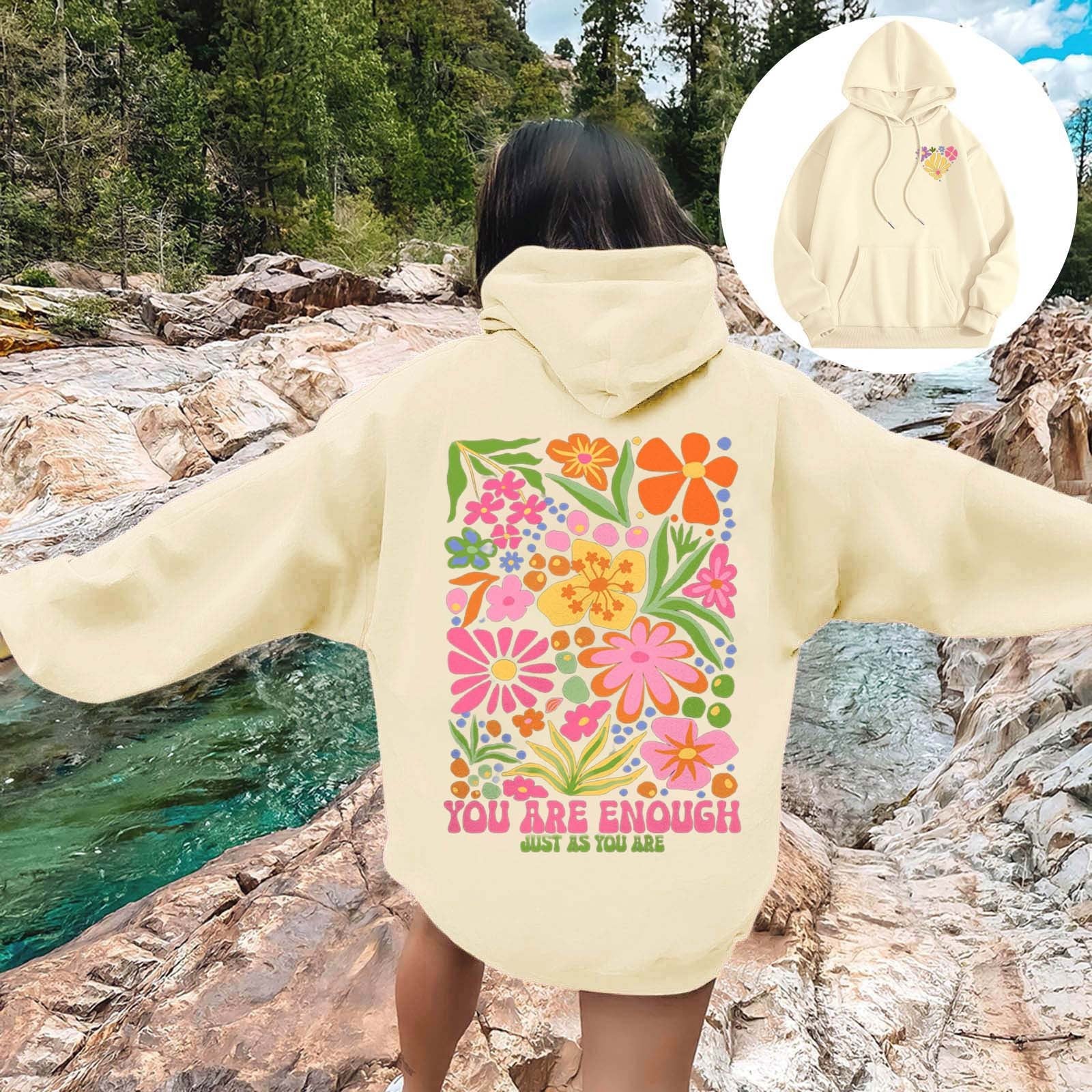 Fleece-Lined Floral Hoodie for Ultimate Winter Warmth