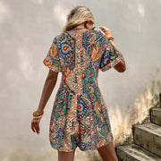 Printed Elegant Holiday Casual Jumpsuit For Women