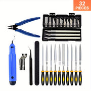 32-Piece 3D Printing Toolkit – Debugging, Cleaning, Finishing, and Production Tools