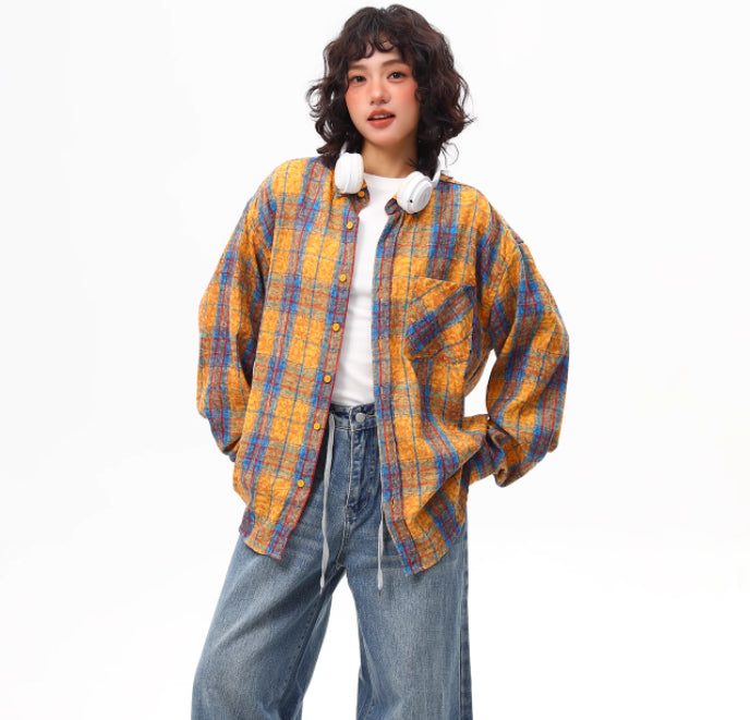 Plaid Shirt For Women Spring And Autumn