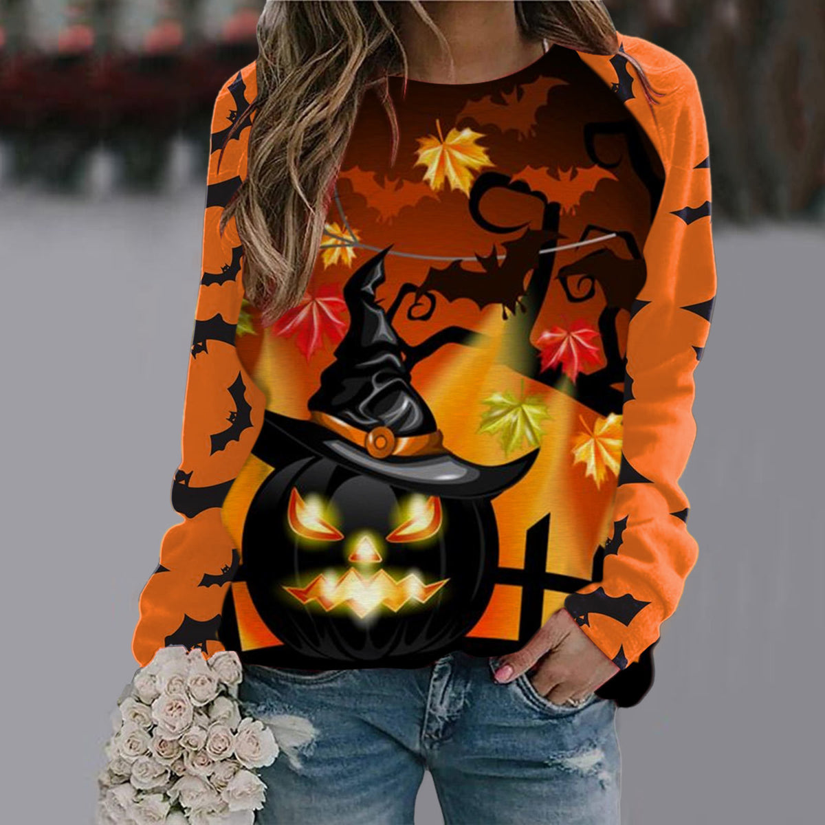 Women's Trendy Printed Long Sleeve T-Shirt