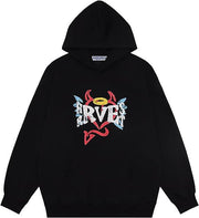 Retro Casual Couple's Sporty Matching Hoodie
