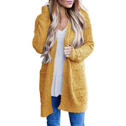 Cozy Fleece Double-Pocket Knit Cardigan Sweater
