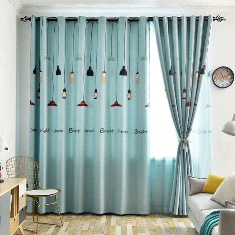 Thickened Shading Curtain Living Room Balcony Bay Window