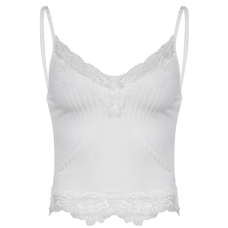 Sexy Lace V-Neck Irregular Sling Camisole