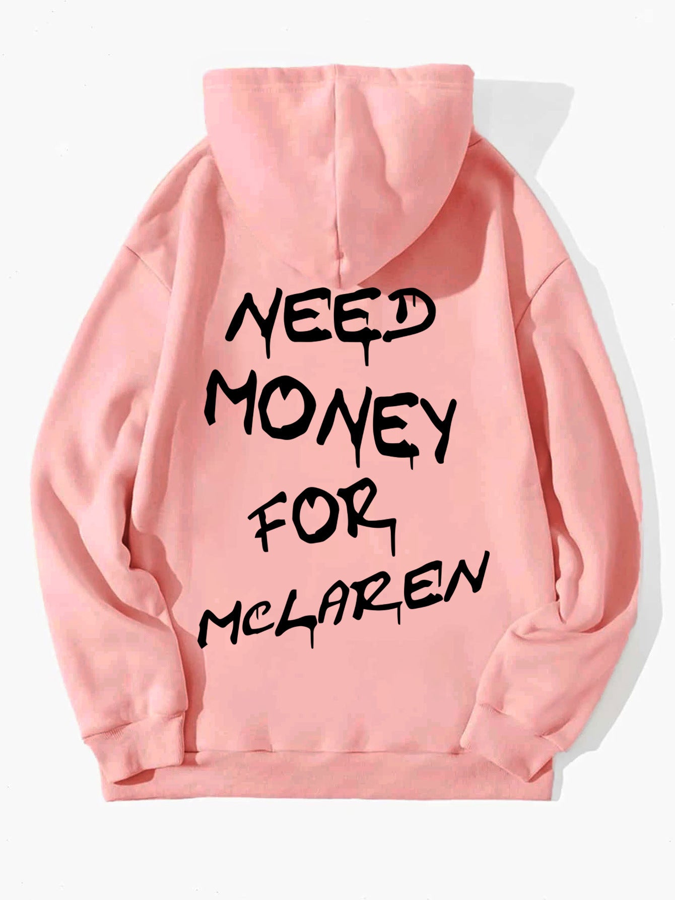 Cozy Letter Print One-Shoulder Pullover Sweatshirt