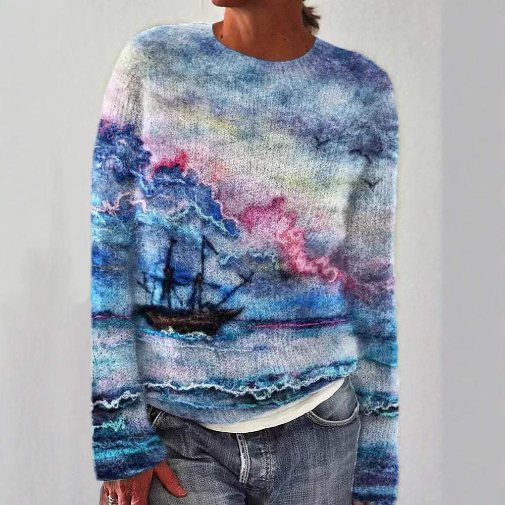 Women's Sweater Pattern Pullover Casual