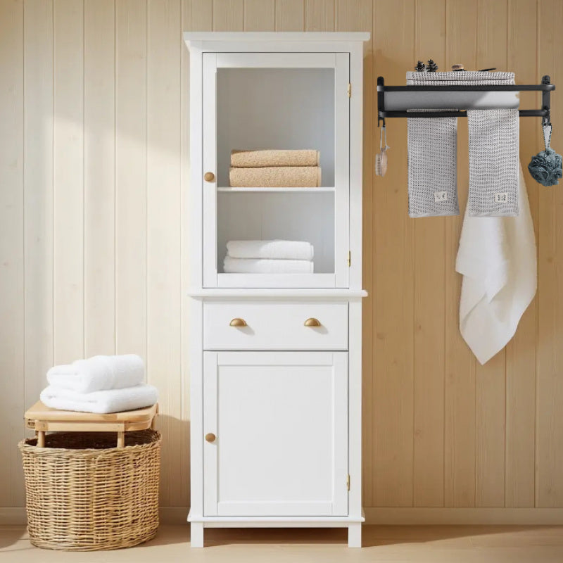 Black Foldable Bathroom Towel Rack with Hooks – Space‑Saving Wall‑Mount or Over‑Door Shelf for Towels and Clothes