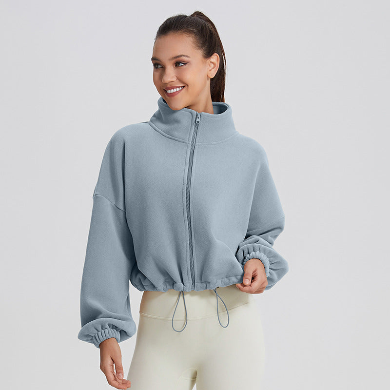 Women's Cozy Fleece Lapel Casual Sweatshirt