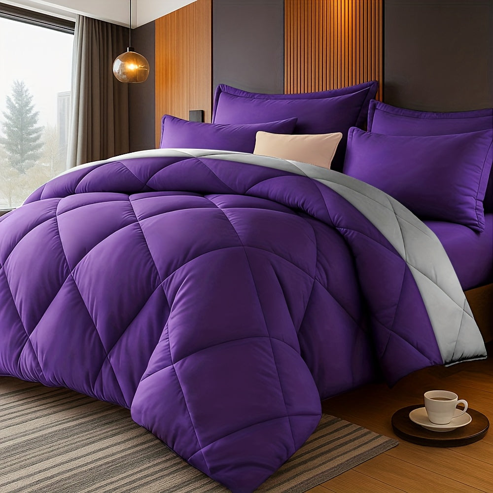 2‑Piece Solid Color Diamond‑Pattern Bed Sheet Set – Large & Extra‑Large, Ultra‑Fine Fiber Quilt with Pillowcase