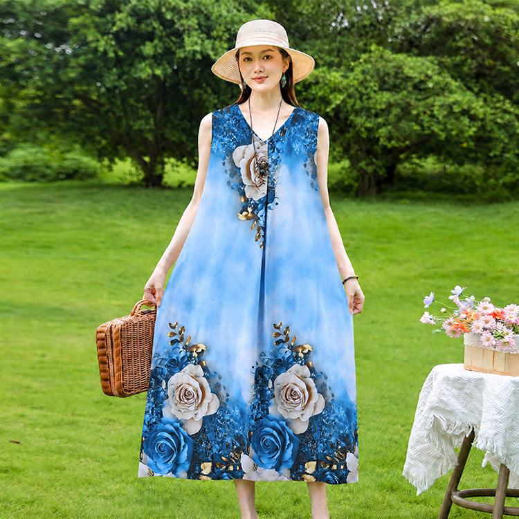 New Cotton-silk Dress for Women