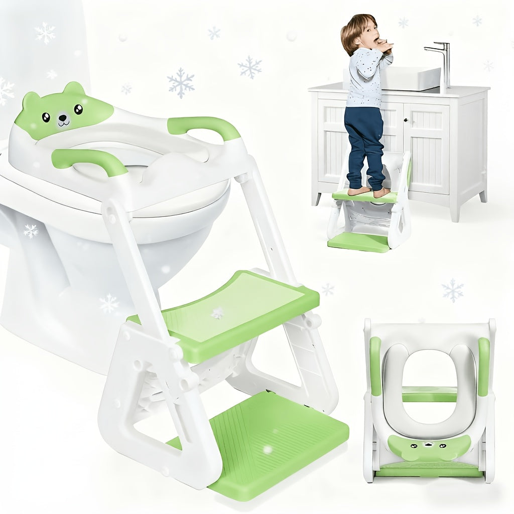 Adjustable 2-in-1 Potty Training Toilet Seat with Step Stool for Toddlers