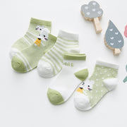 Cute Cartoon Mesh Kids' Socks for Spring