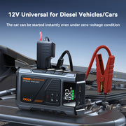 Portable Car Jump Starter with Air Compressor, Jump Starter Battery Pack, 4000A Peak(2.11gal Gas, 1.72gal Diesel) with 150 PSI Tire Inflator, 12V Car Battery Jump Power Pack, Car Jumper Starter Por...