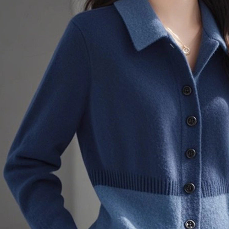Fashionable Stylish Minority All-match Idle Style Blue Sweater