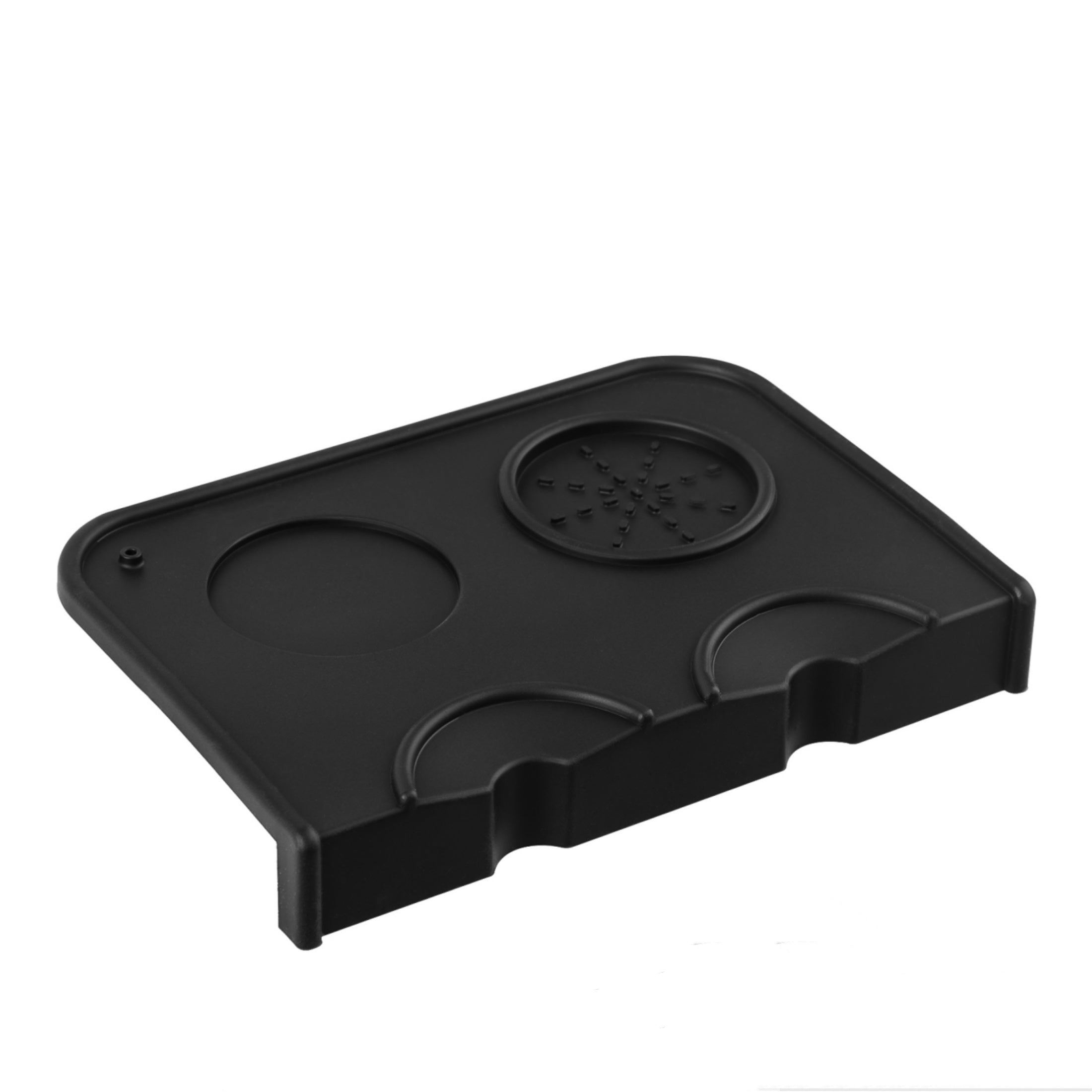 Coffee Pressing Pad Set – Anti‑Slip Silicone Espresso Tamper Mat with Stainless Steel Measuring Spoon (1 pc)