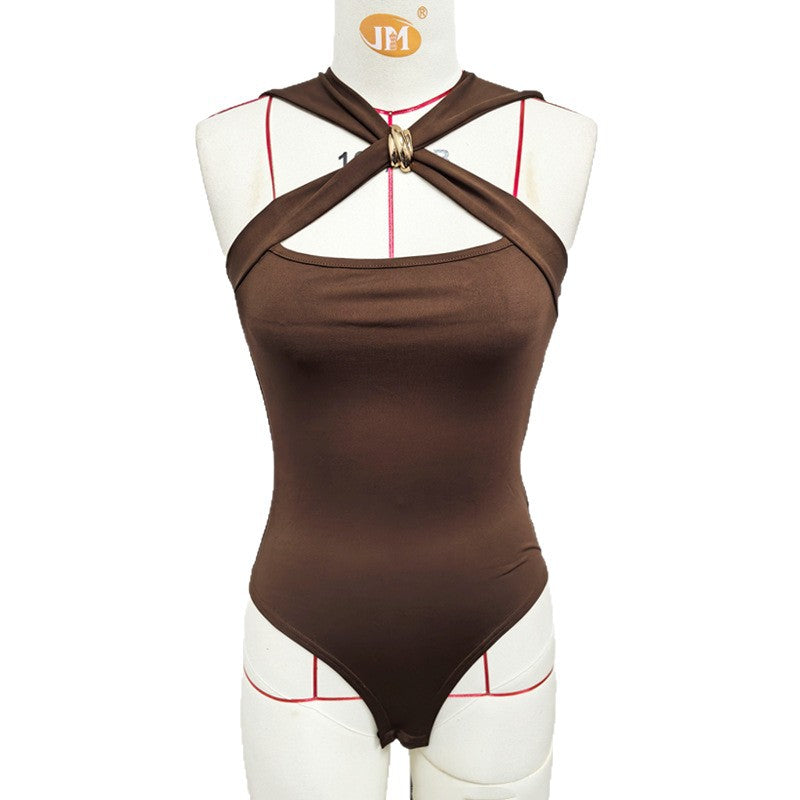 Women's Sexy Slim-Fit Sleeveless Jumpsuit
