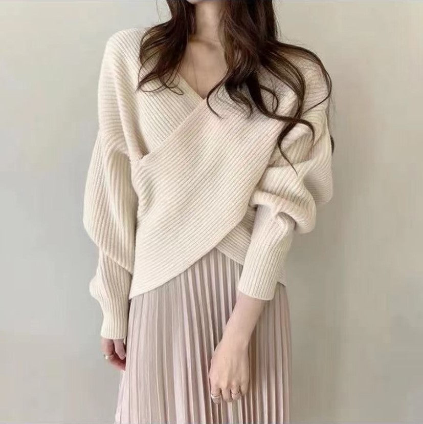 Batwing Sleeve Loose Sweater Sweater for Women