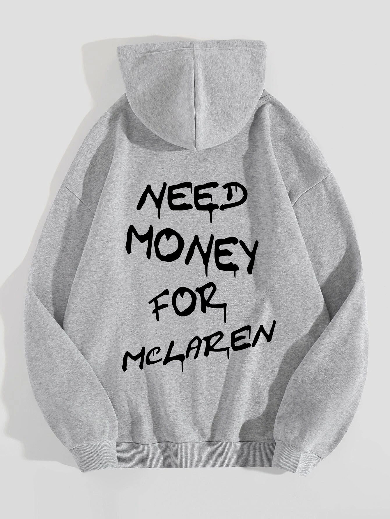 Cozy Letter Print One-Shoulder Pullover Sweatshirt
