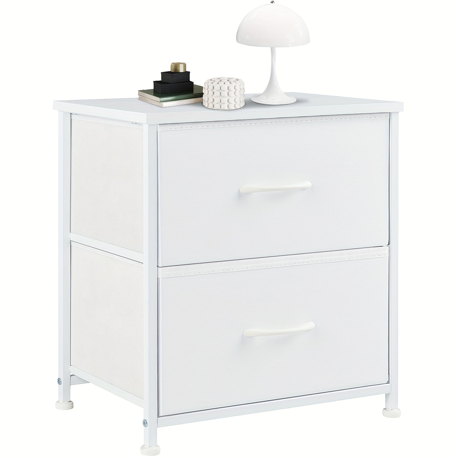 Nightstand Set Of 2, Dresser For Bedroom With 2 Drawer, Small Dresser Beside Tables, Nightstand With Removable Fabric Bins For Small Spaces, Closet, Entryway, College Dorm, 1pc/2pcs Options Available
