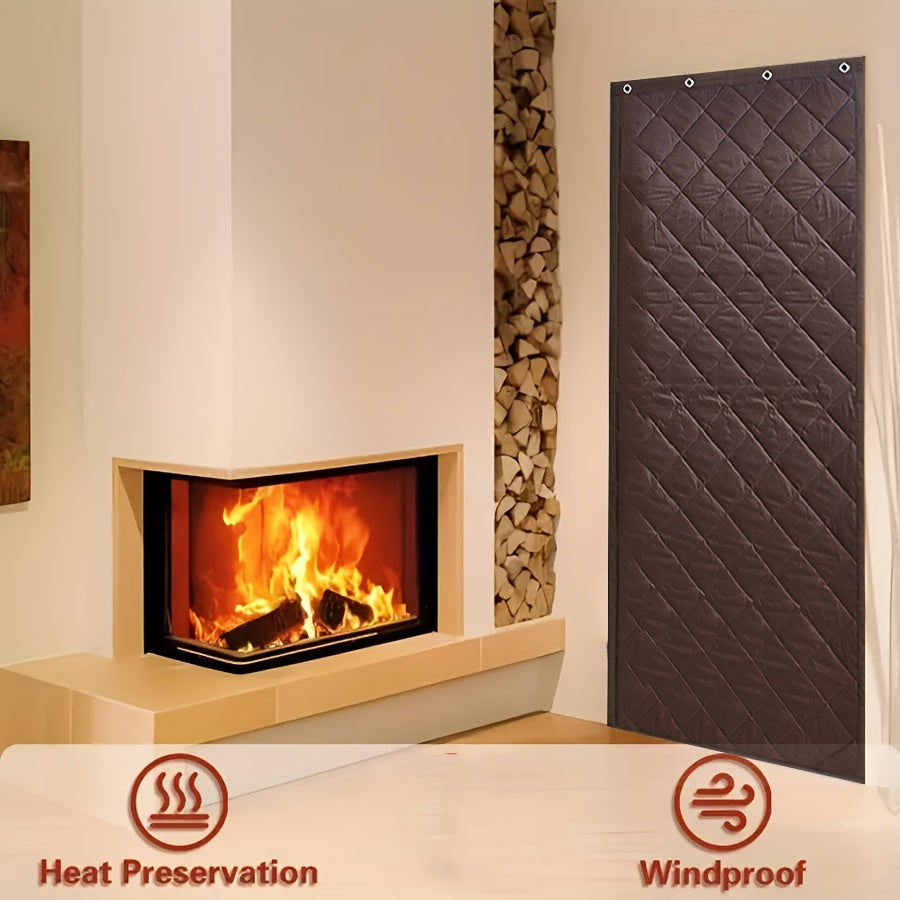 Magnetic Sealed Thick Oxford Insulated Door Curtain, Block Cold Wind Reduce Heating Cost, Soundproof Windproof Door Drape for Home Garage Retail Store