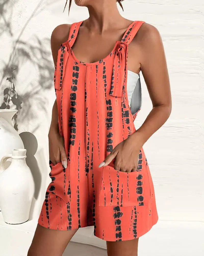 Casual Fashion Strap Shorts Jumpsuit For Women