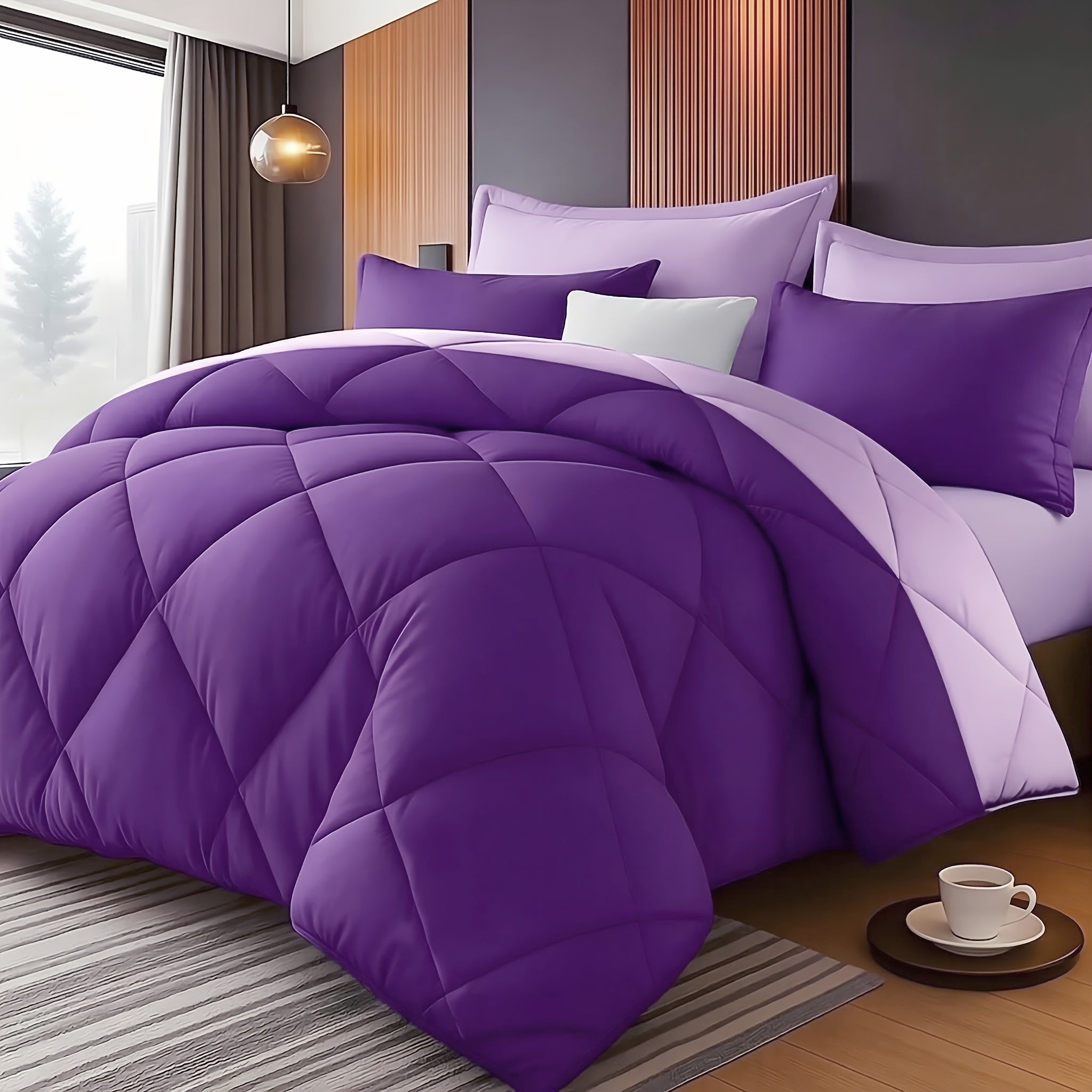 2‑Piece Solid Color Diamond‑Pattern Bed Sheet Set – Large & Extra‑Large, Ultra‑Fine Fiber Quilt with Pillowcase