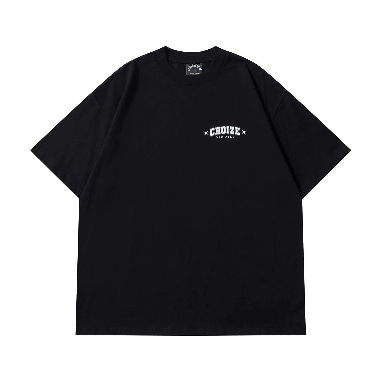 Phantom Letter Print Loose Short-Sleeve Tee