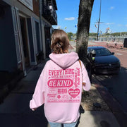 Cozy Drop-Shoulder Embroidered Pullover Hoodie