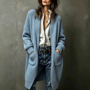 Western-style Breezy Pocket Cardigan Sweater