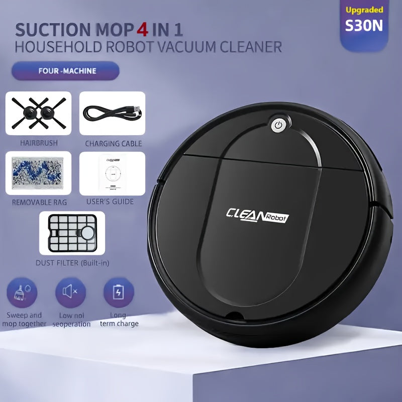 3-in-1 Robot Vacuum Cleaner | Tangle-Free Suction, Automatic Self-Charging, Multi-Purpose for Floor Cleaning, Pet Hair, Paper & Garbage
