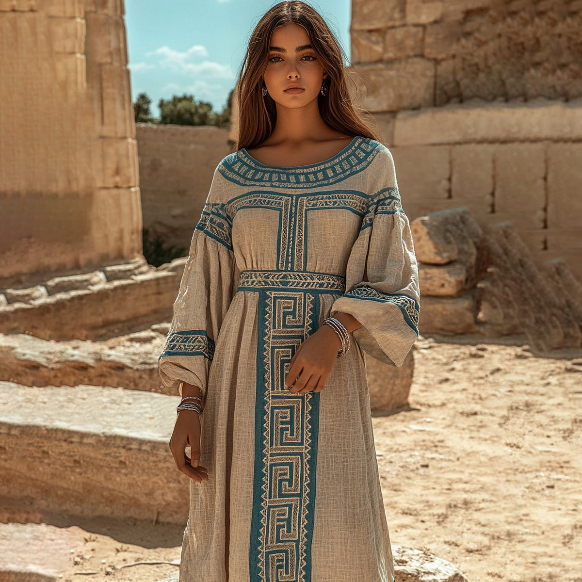 Fashionable New Dress Striped Casual Fit