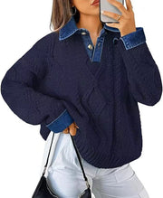 Womens Fallwinter Cable-knit Sweater