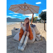 American Idle Style Twist Knitted Hooded Sweater