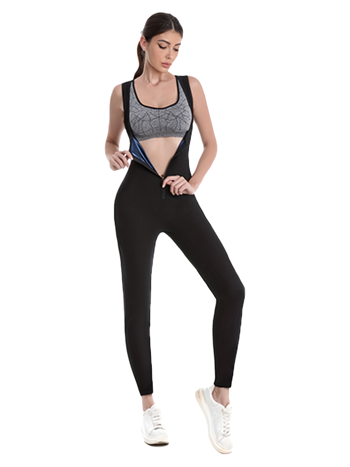 Women's Sweat Sauna Suit Jumpsuit Waist Trainer
