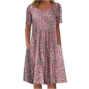 Loose-waist 3d-printed Dress for Women Digitally Printed