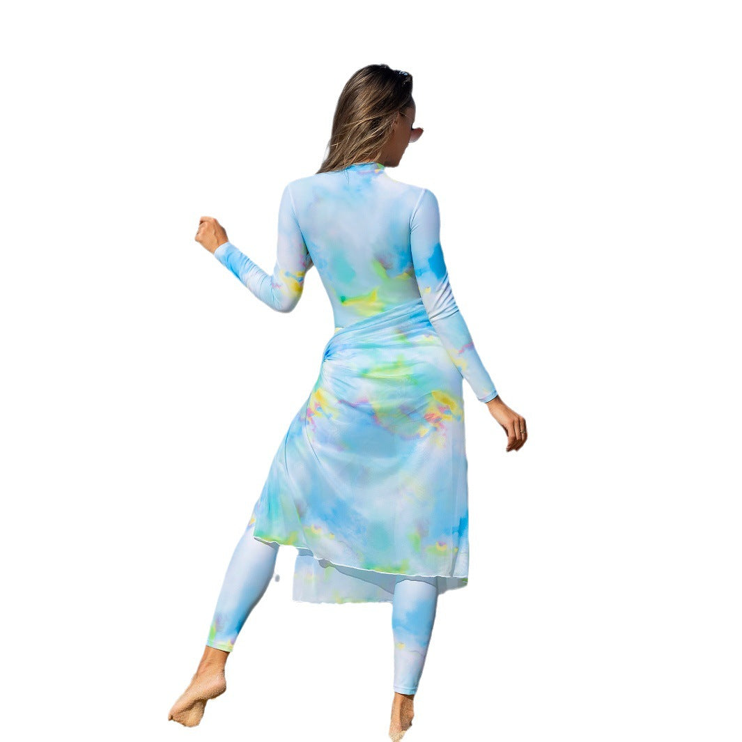 Women's UV Protection Long-Sleeve Swim Jumpsuit