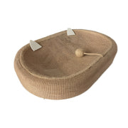 Cat Scratching Post Extra Large 23.62 Cat Scratching Post & Resting Pad - Heavy-duty Oval Scratching Board With, Non-shedding Woven Fiber Surface, Beige/, Space-saving Design For Large Cats, Kittens,