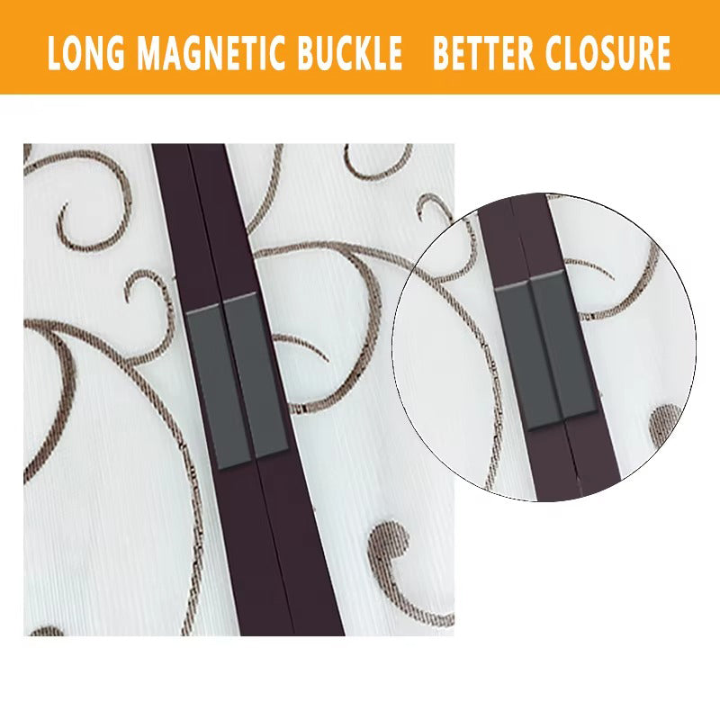 1pc Magnetic Screen Door - Made with Flocked Polyester Fibre 3d Patterned Design, Pet-friendly, Self-closing Mesh Door Curtain, Keeps Out Insects While Allowing Air Circulation, Suitable for Doors Up