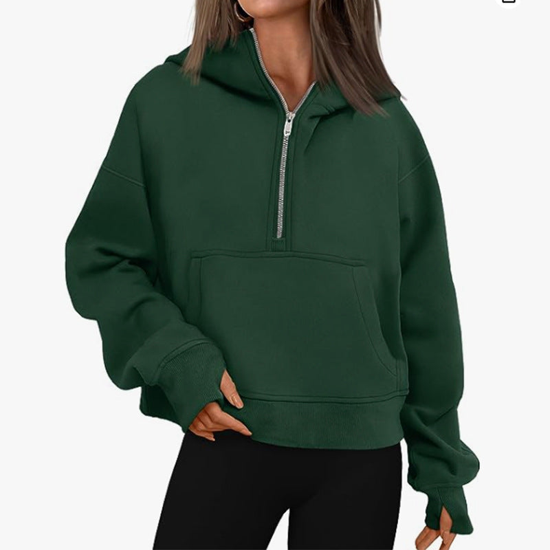 Cozy Oversized Zip-Up Hoodie for Fall & Winter