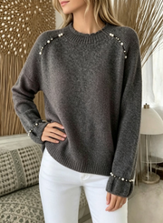 Women's Fashionable Long-sleeved Knitted Sweater