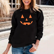 Spooky Pumpkin Halloween Long-Sleeve Graphic Tee