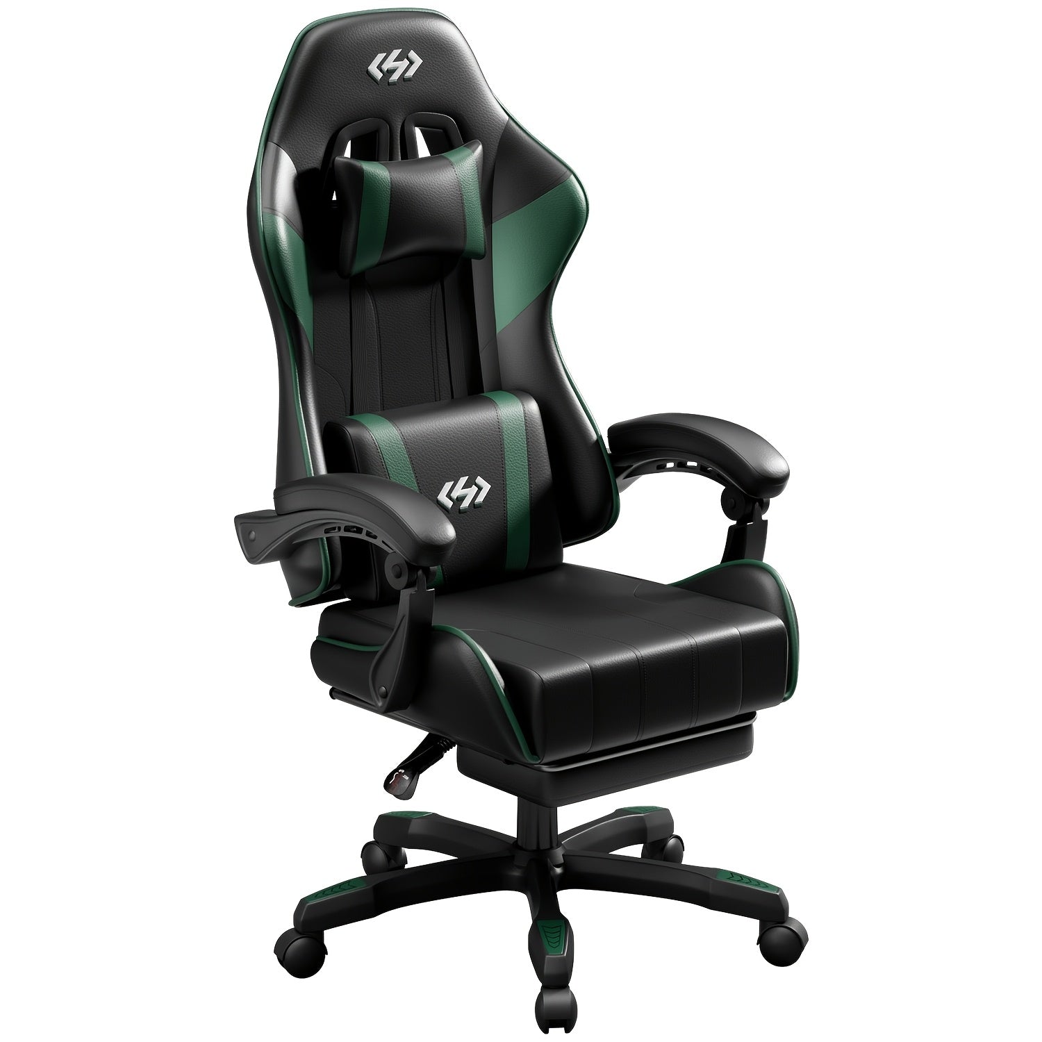 Ergonomic Office Gaming Chair with Adjustable Height, Lumbar Support, Footrest, and Headrest