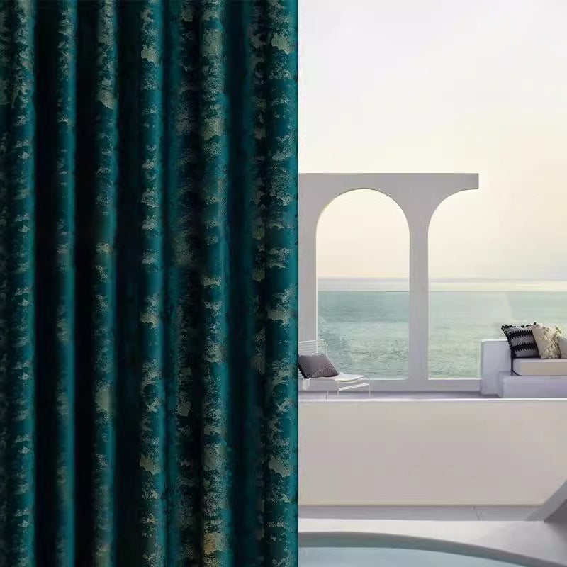 High-end Living Room Curtains in a European-style Minimalist and Modern Design Made From Thick Velvet Fabric