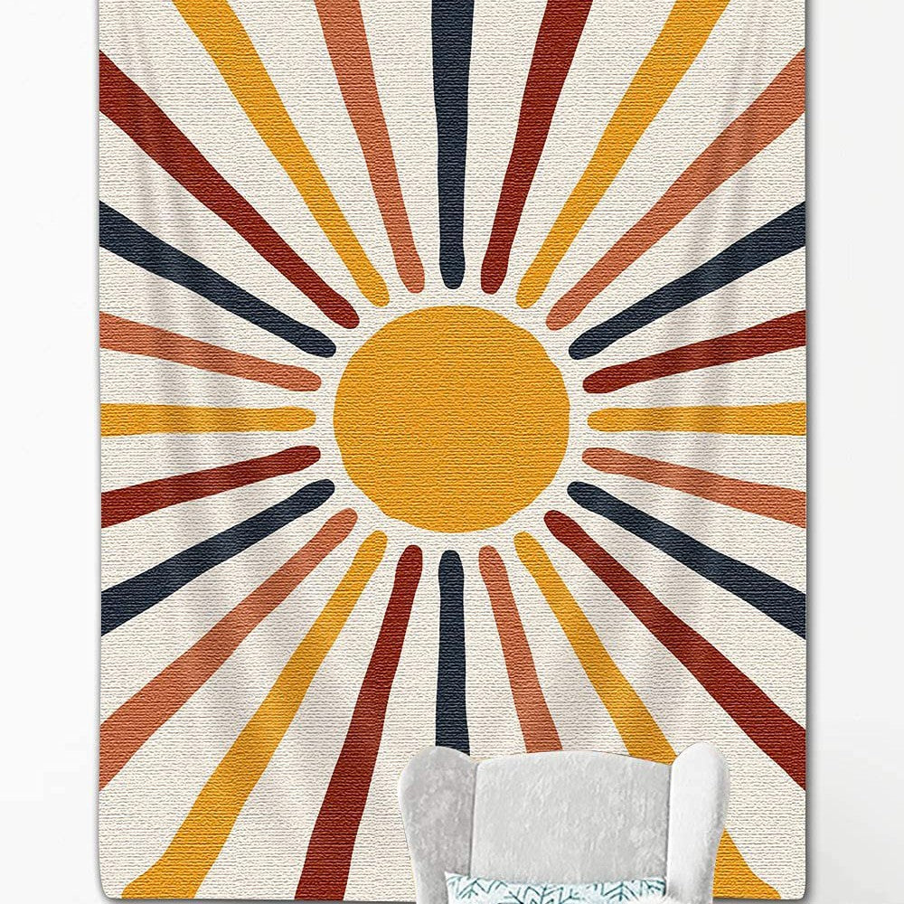 Bohemian Sun Tapestry Synthetic Fiber Retro Decor